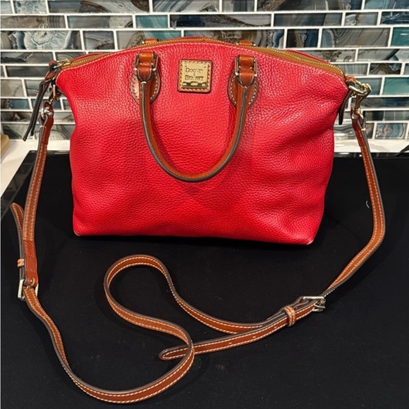 Dooney & Burke tailored red satchel. - Picture 1 of 15